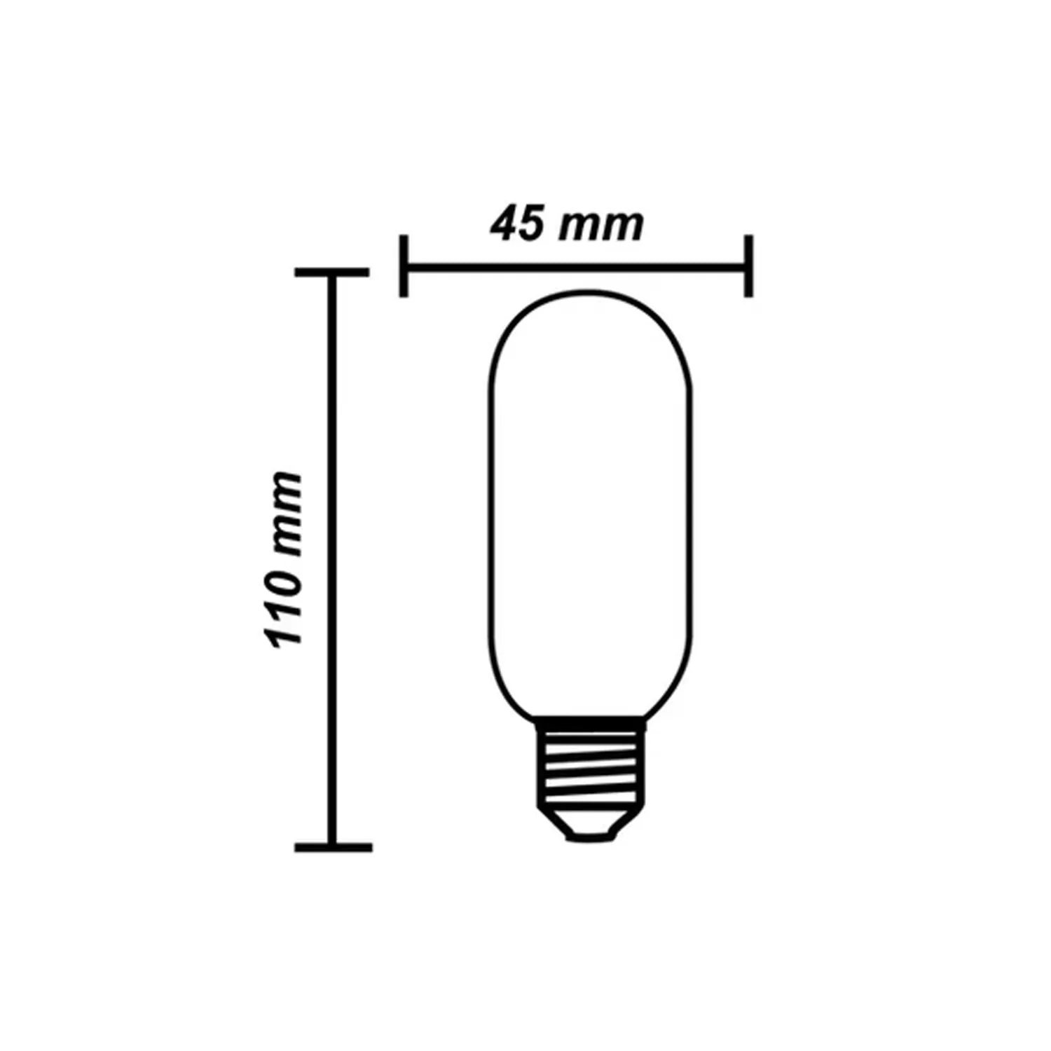 25w Carbon Filament B22, E27 T45 Stick Globe Warm White 2800k CLACFD25 Dimmable