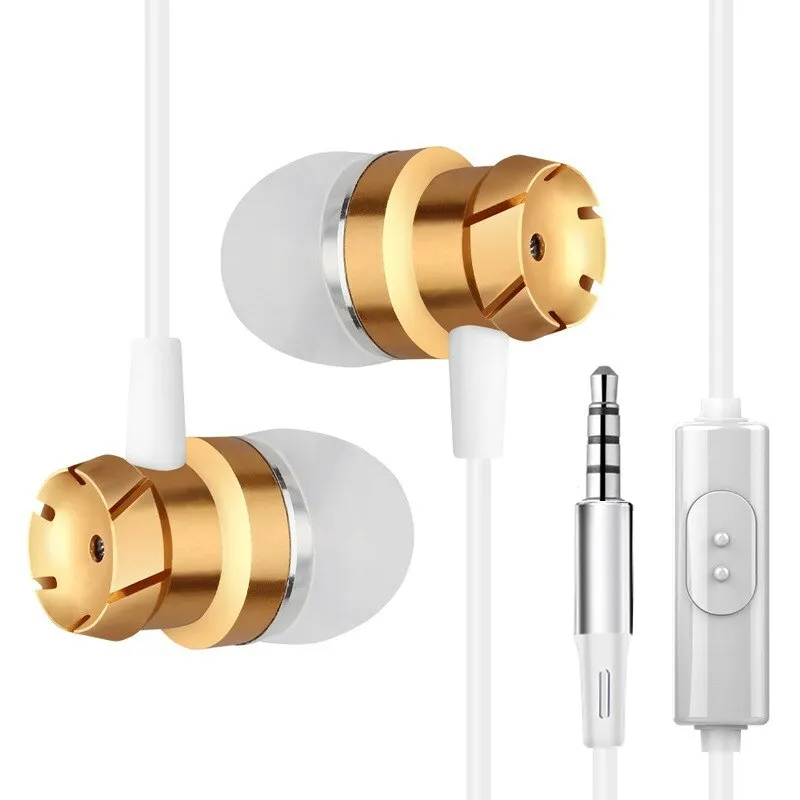 3.5mm In-Ear Turbo Design Earphones Metal Earbuds Stereo Super Bass Headset Handsfree With Mic for iPhone 6s Xiaomi mi earphones