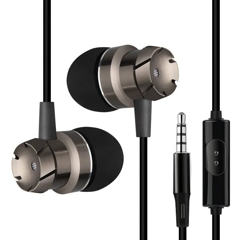 3.5mm In-Ear Turbo Design Earphones Metal Earbuds Stereo Super Bass Headset Handsfree With Mic for iPhone 6s Xiaomi mi earphones