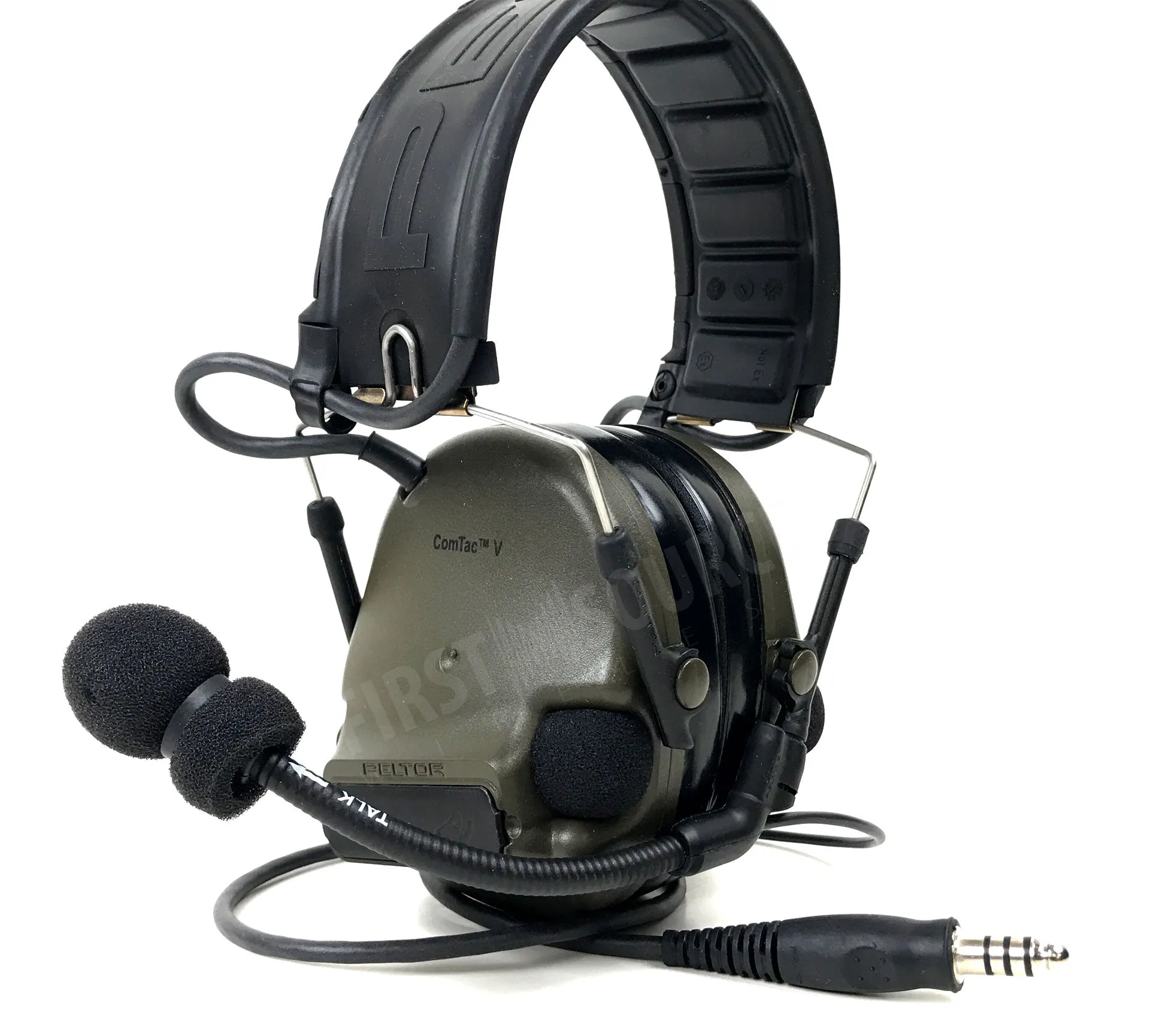 3M PELTOR ComTac V Headset MT20H682FB-47 GN, Foldable, Single Lead, Standard Dynamic Mic, NATO Wiring, Green