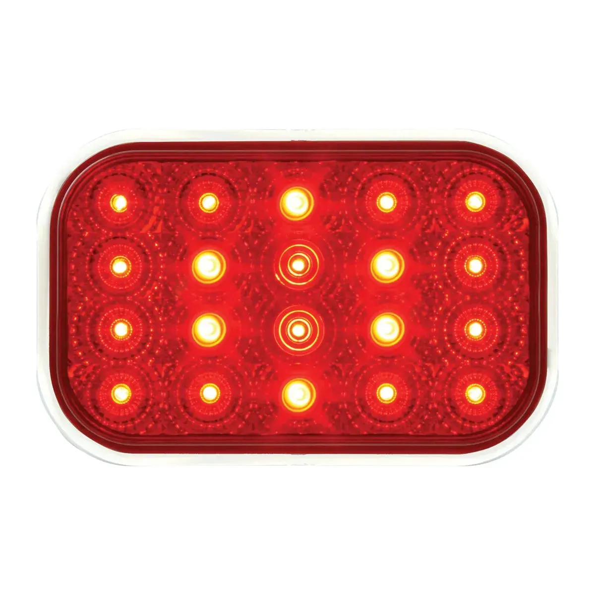 77013BP Rectangular Spyder LED Light (RED/RED) #77013BP