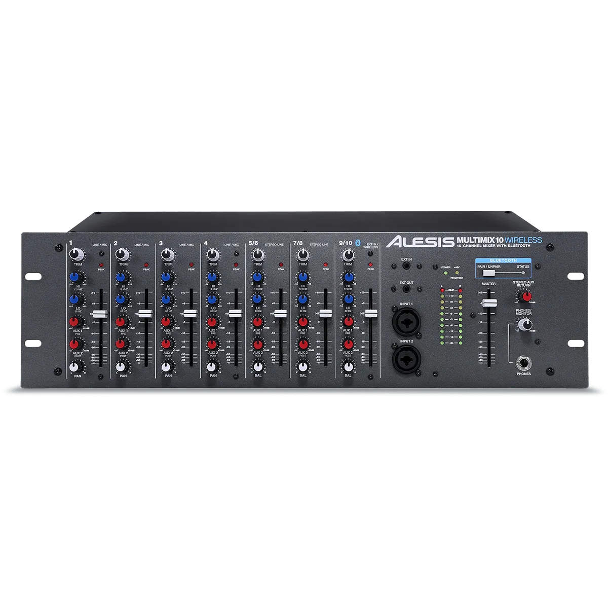 Alesis MM10W Multlimix 10 Wireless Rackmount Analog Mixer with Bluetooth