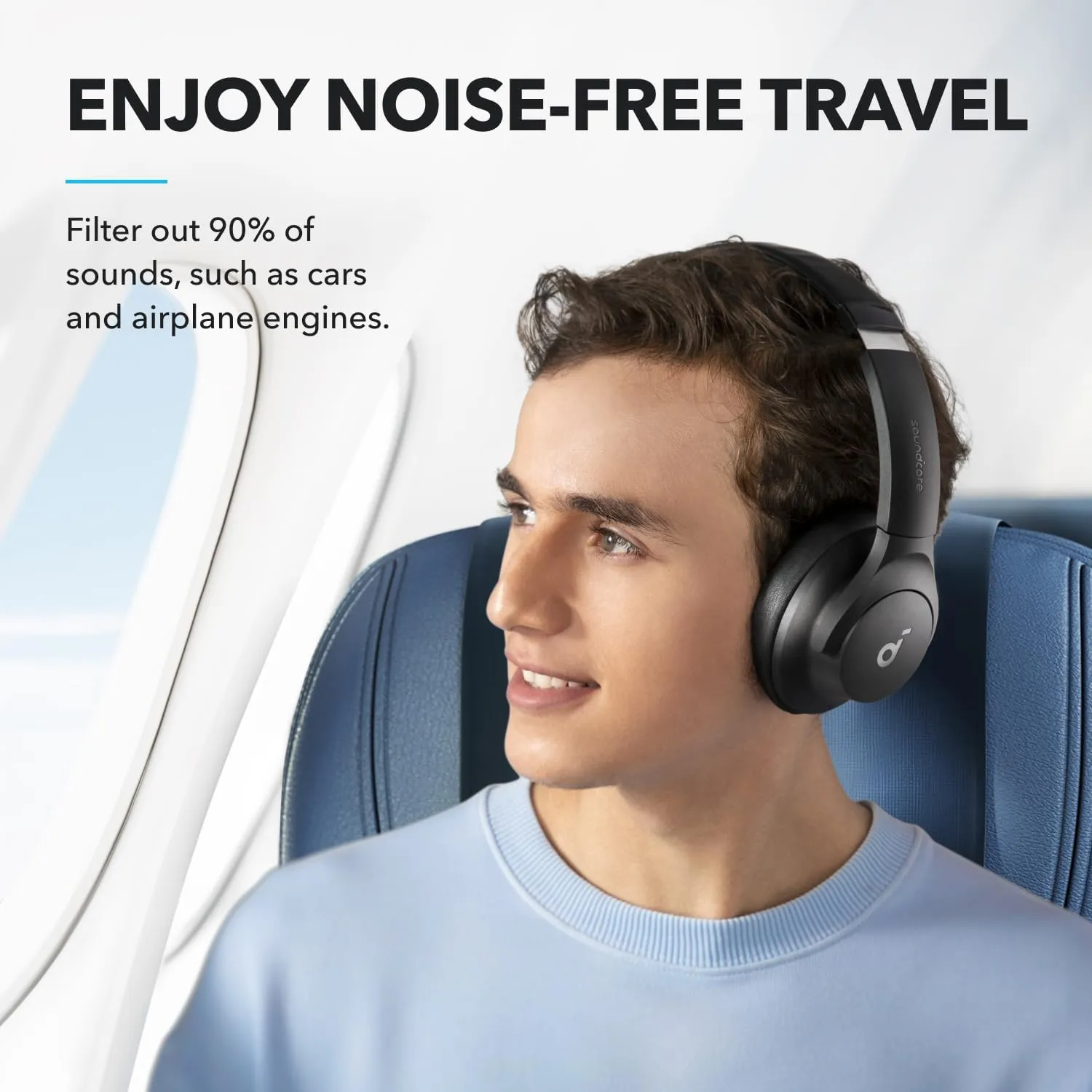 Anker Soundcore Q20i Hybrid Active Noise Cancelling Headphones Wireless Over-Ear Bluetooth