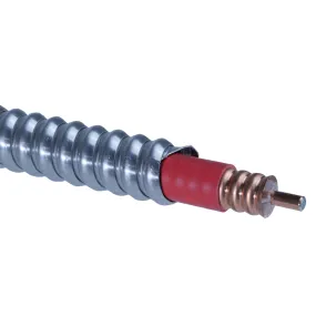 Armor-Clad, Copper-Shielded Coaxial Air-Core Red Cable