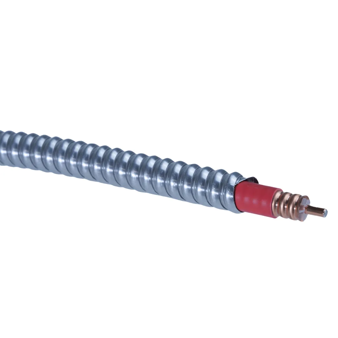 Armor-Clad, Copper-Shielded Coaxial Air-Core Red Cable