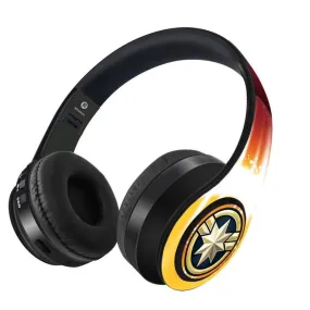 Avengers Endgame : Fiesty Captain Marvel Wireless Headphones by Macmerise