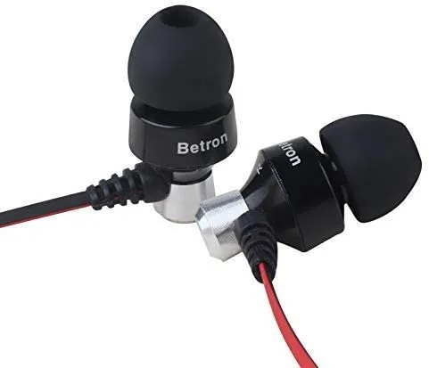 Betron DC950 Noise Isolating Earphone Powerful Bass Replaceable Earbuds iPhone Android Devices