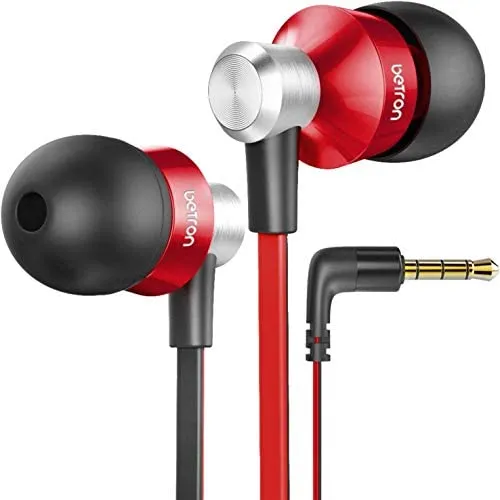 Betron DC950 Noise Isolating Earphone Powerful Bass Replaceable Earbuds iPhone Android Devices