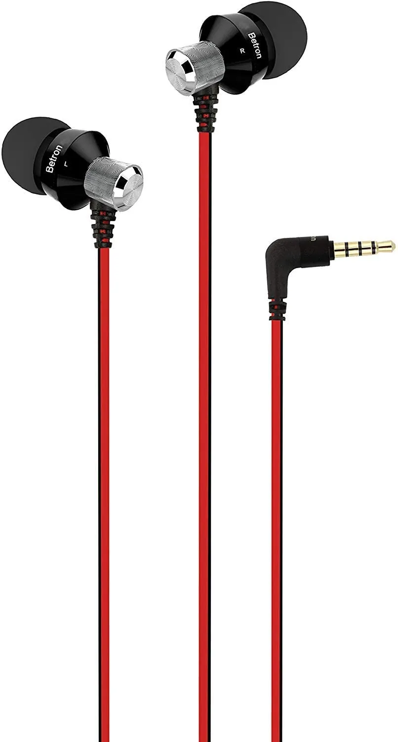 Betron DC950 Noise Isolating Earphone Powerful Bass Replaceable Earbuds iPhone Android Devices