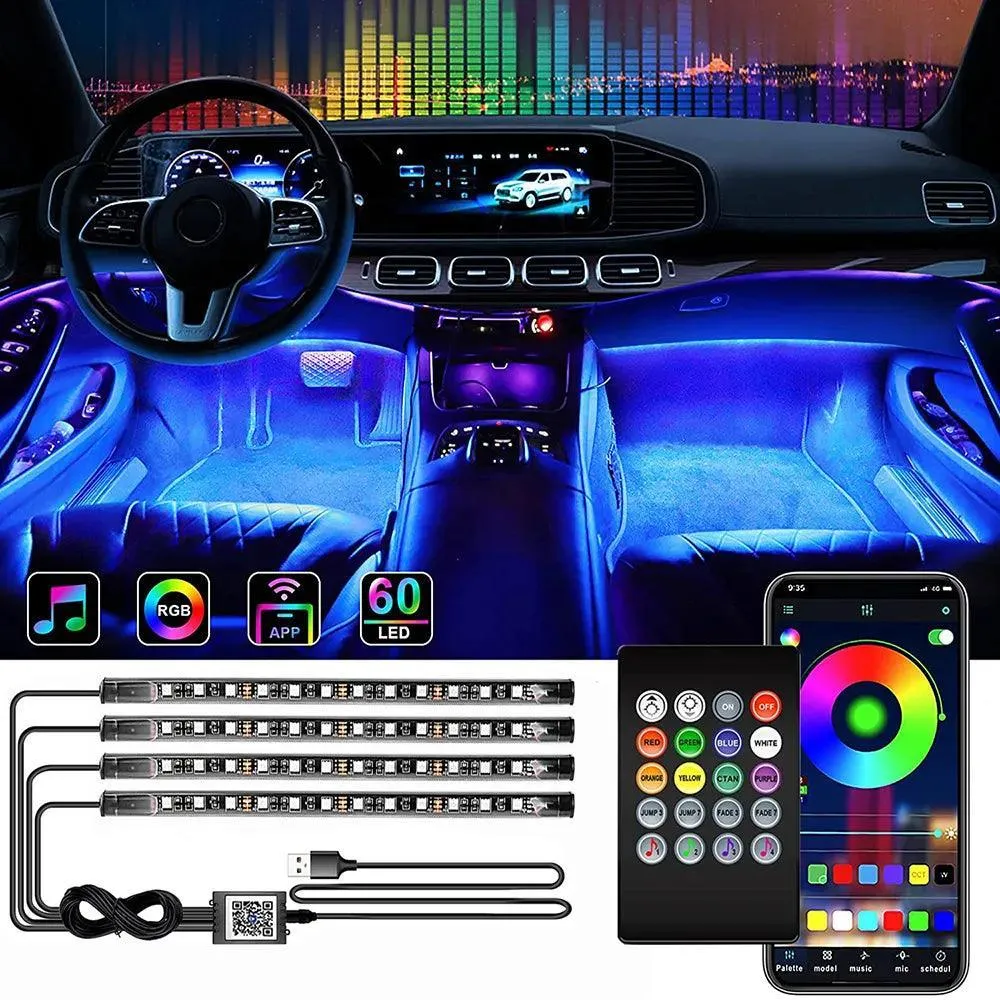 Car Interior LED Music Sync Ambient Lighting Kit: Elevate Your Drive