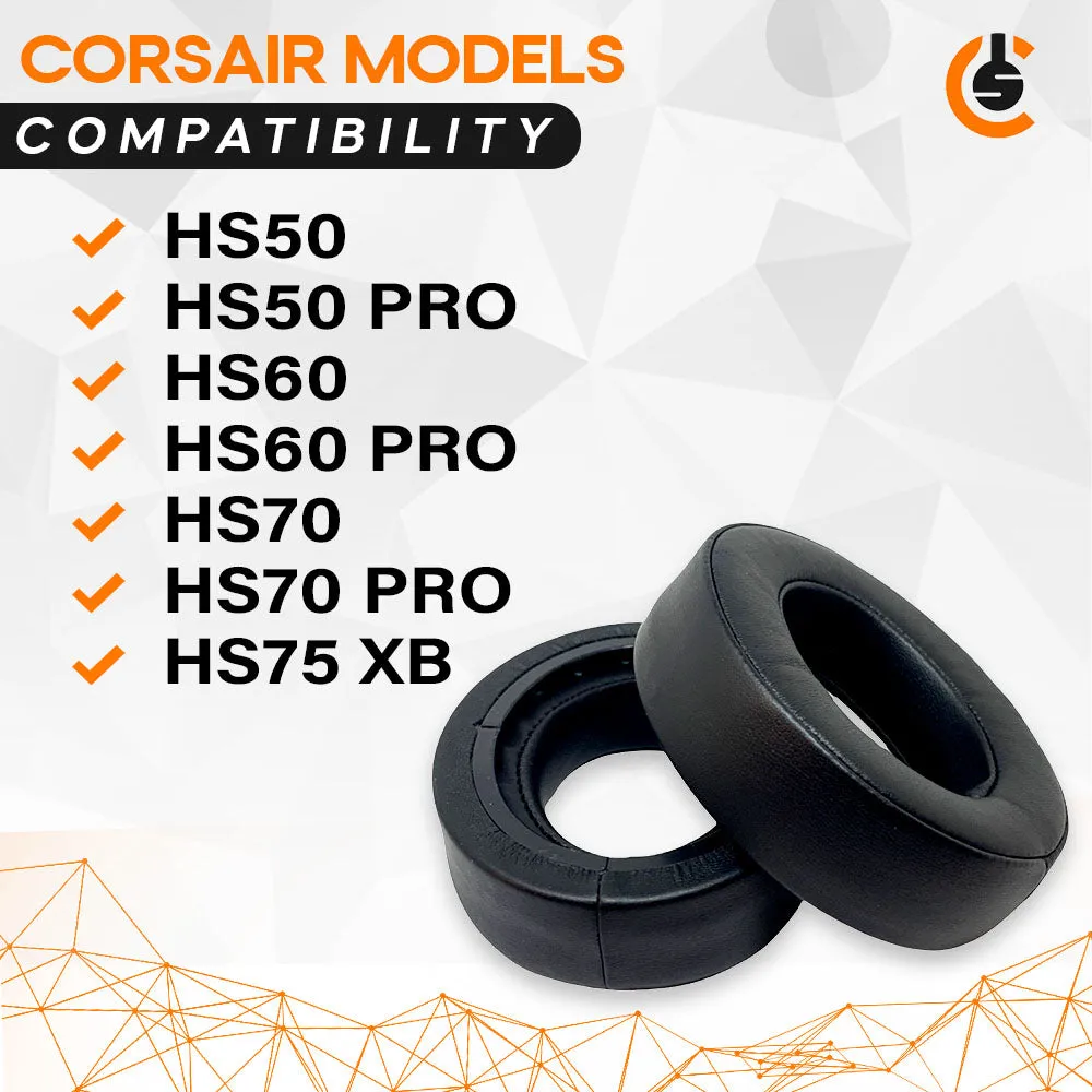 CentralSound Premium Replacement Earpads Cushions Ear Pads for Corsair HS50 HS60 HS70 PRO Gaming Headsets