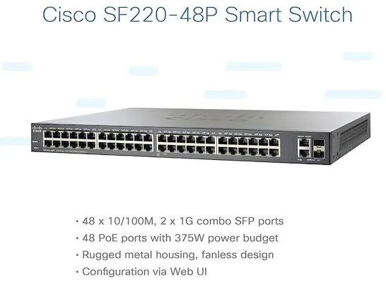 CISCO SYSTEMS 48-Port 10/100 Smart Plus Switch (SF22048K9NA)