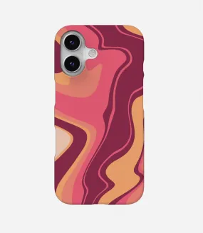 Claret/Mandy Marble Print Case