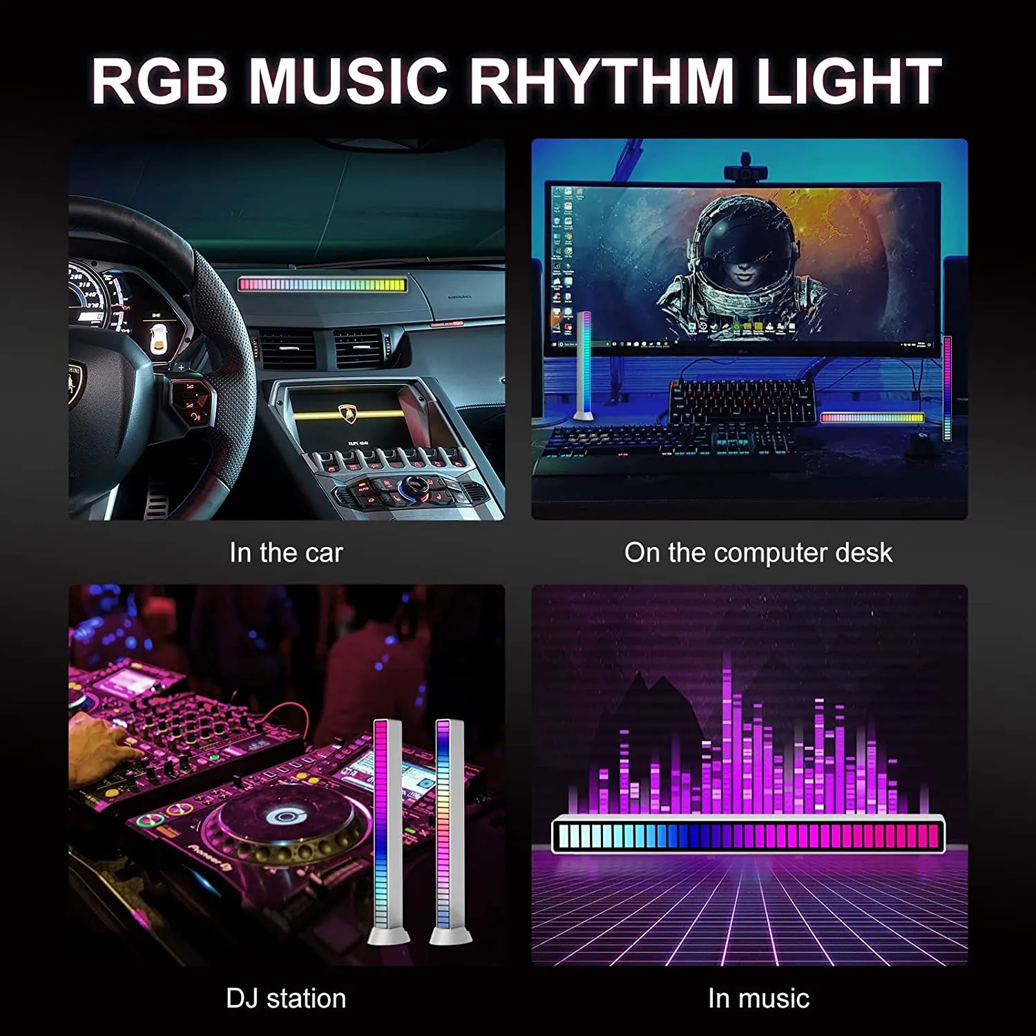 Colorful Music Rhythm Light Bar (2pcs)