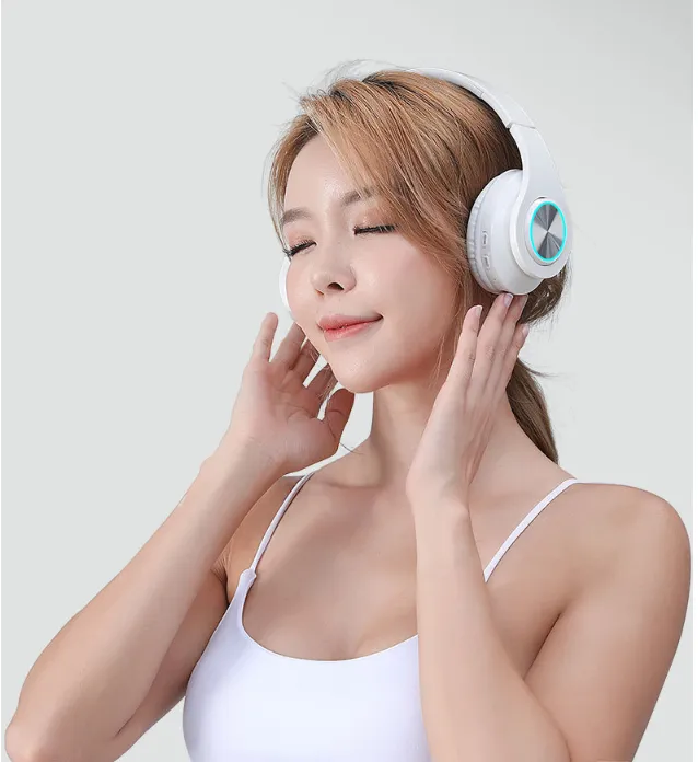 Ergonomic Wireless Bluetooth 5.0 Foldable Headphones (White)