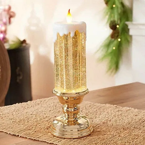 🎃Festival Offer🔥-LED Christmas Candles With Pedestal