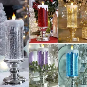 🎃Festival Offer🔥-LED Christmas Candles With Pedestal