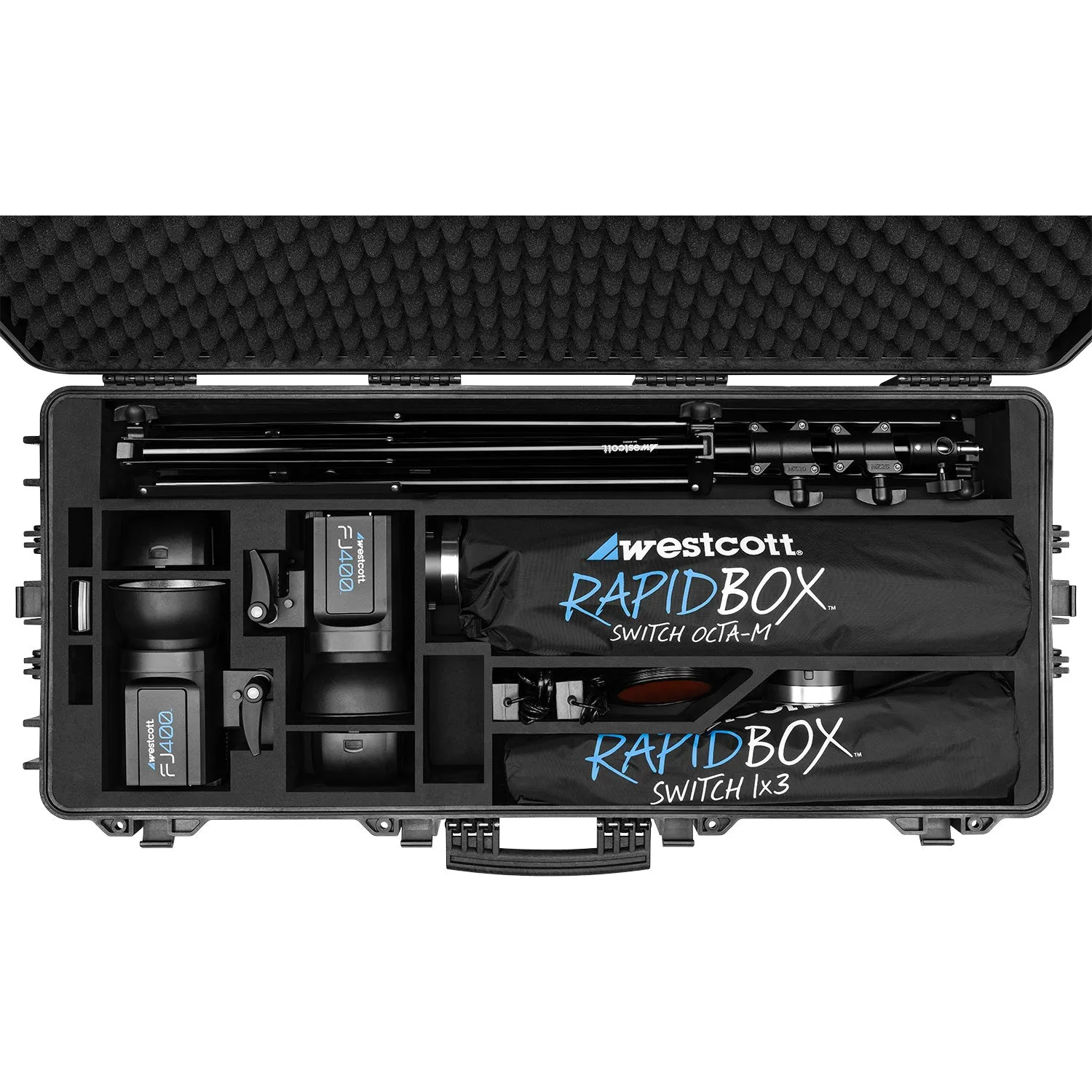 FJ400 Strobe 2-Light Location Hard Case Kit with FJ-X3 M Universal Wireless Trigger