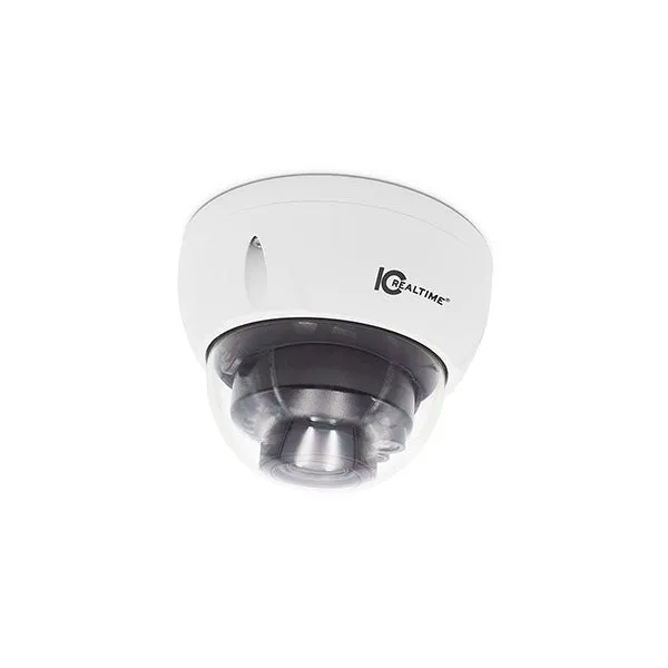 IC Realtime - IPFX-D40V-IRW2 / 4MP IP Indoor/Outdoor Mid Size Vandal Dome Camera / Varifocal 2.7-13.5mm Motorized Lens (104 - 27 AOV) / 131 Ft Smart IR / POE