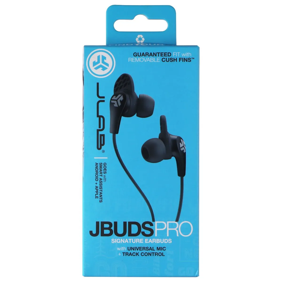 JLab Audio JBuds Pro Wired Signature Earbuds Universal Mic Track Control - Black