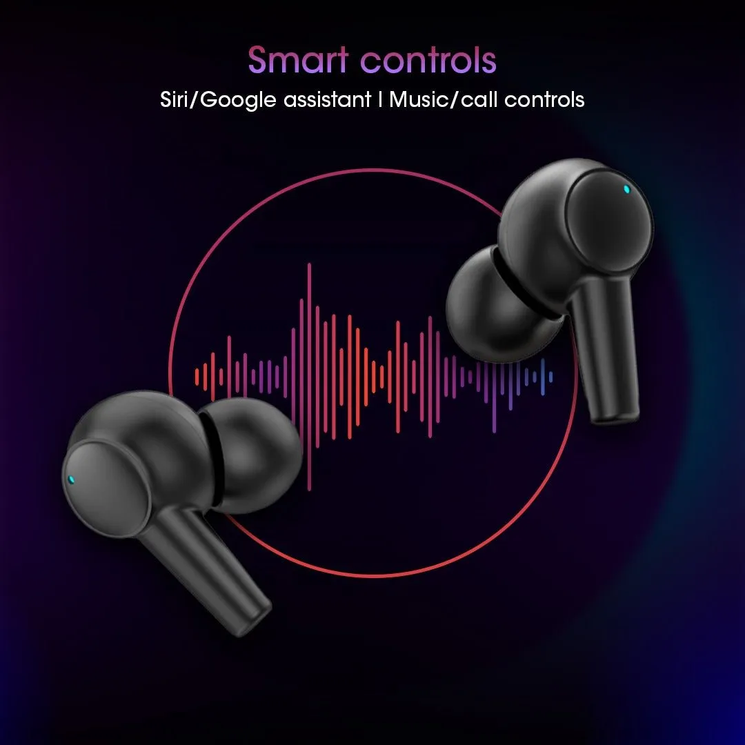 KIVART MOPODS | Truly Wireless in-Ear Buds | 21 Hours Playtime | 10mm Drivers | Fast Charging (Black)