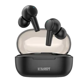 KIVART MOPODS | Truly Wireless in-Ear Buds | 21 Hours Playtime | 10mm Drivers | Fast Charging (Black)