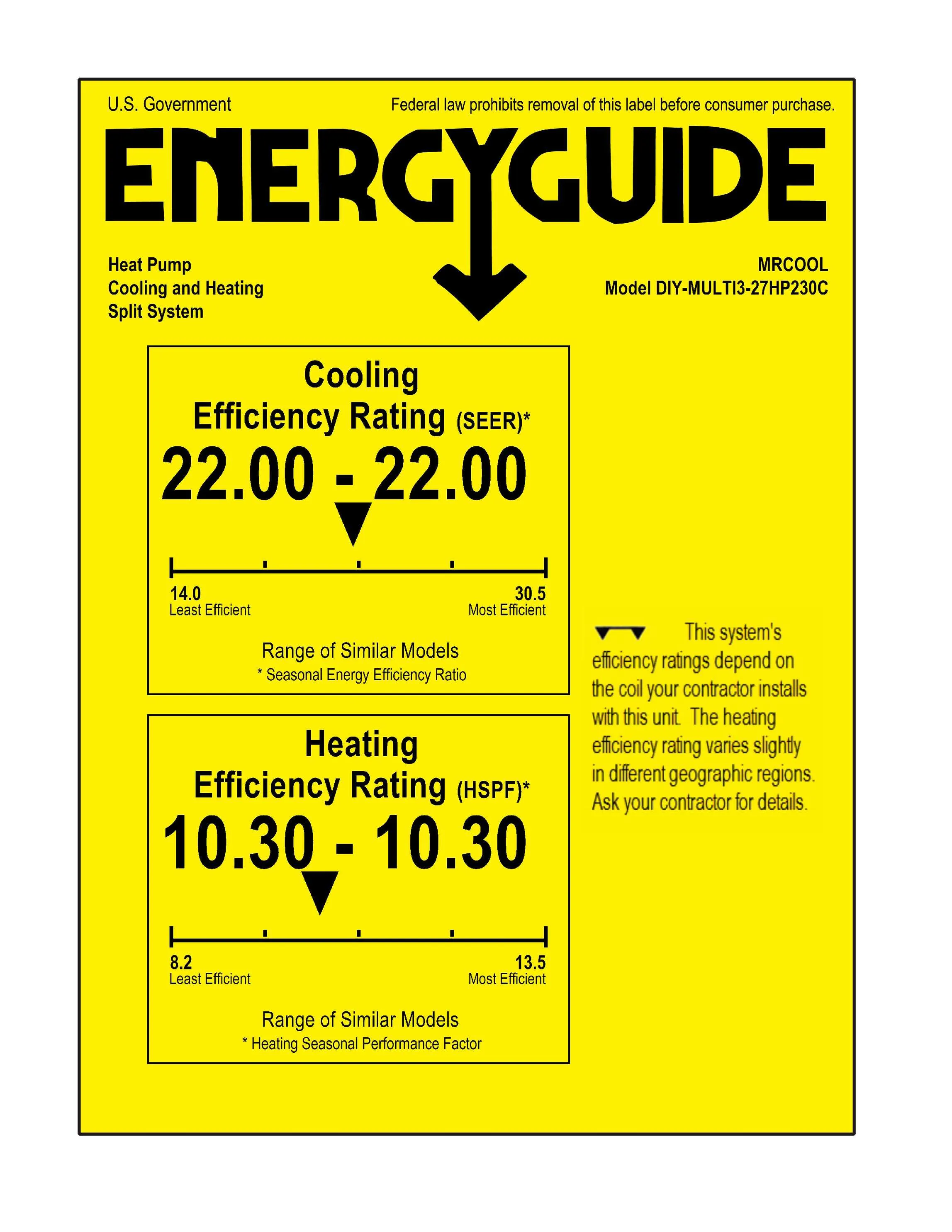 MRCOOL DIY Mini-Split Series 4th Generation 27,000 BTU 3-Zone Wall Mounted 9K 12K 12K Heat Pump System