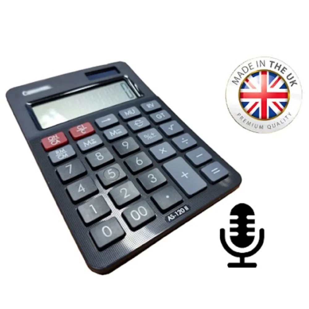 PBN-TECH PBN-BVCALC – Black Vox Calculator Covert Audio Recorder with VOX & Time & Date File Stamping