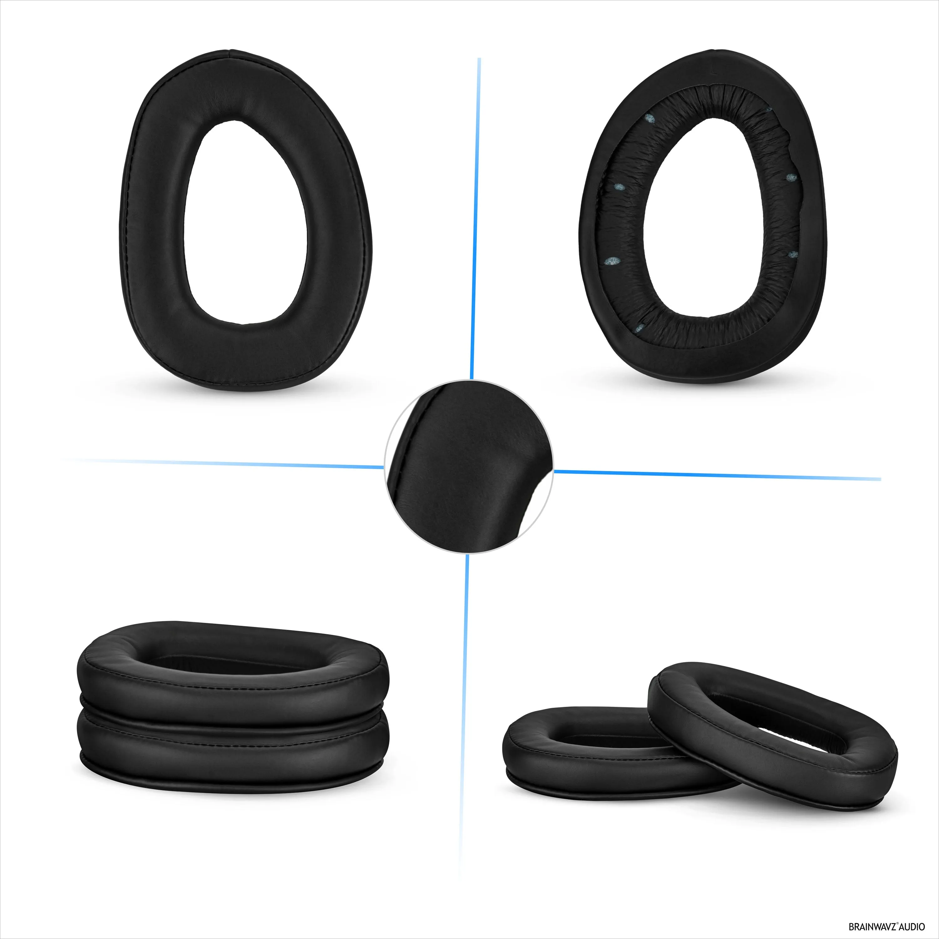 Replacement Earpads for SENNHEISER GSP300, GSP350, GSP301, GSP302, GSP303, & GSP370 Headphones - Soft PU Leather & Memory Foam