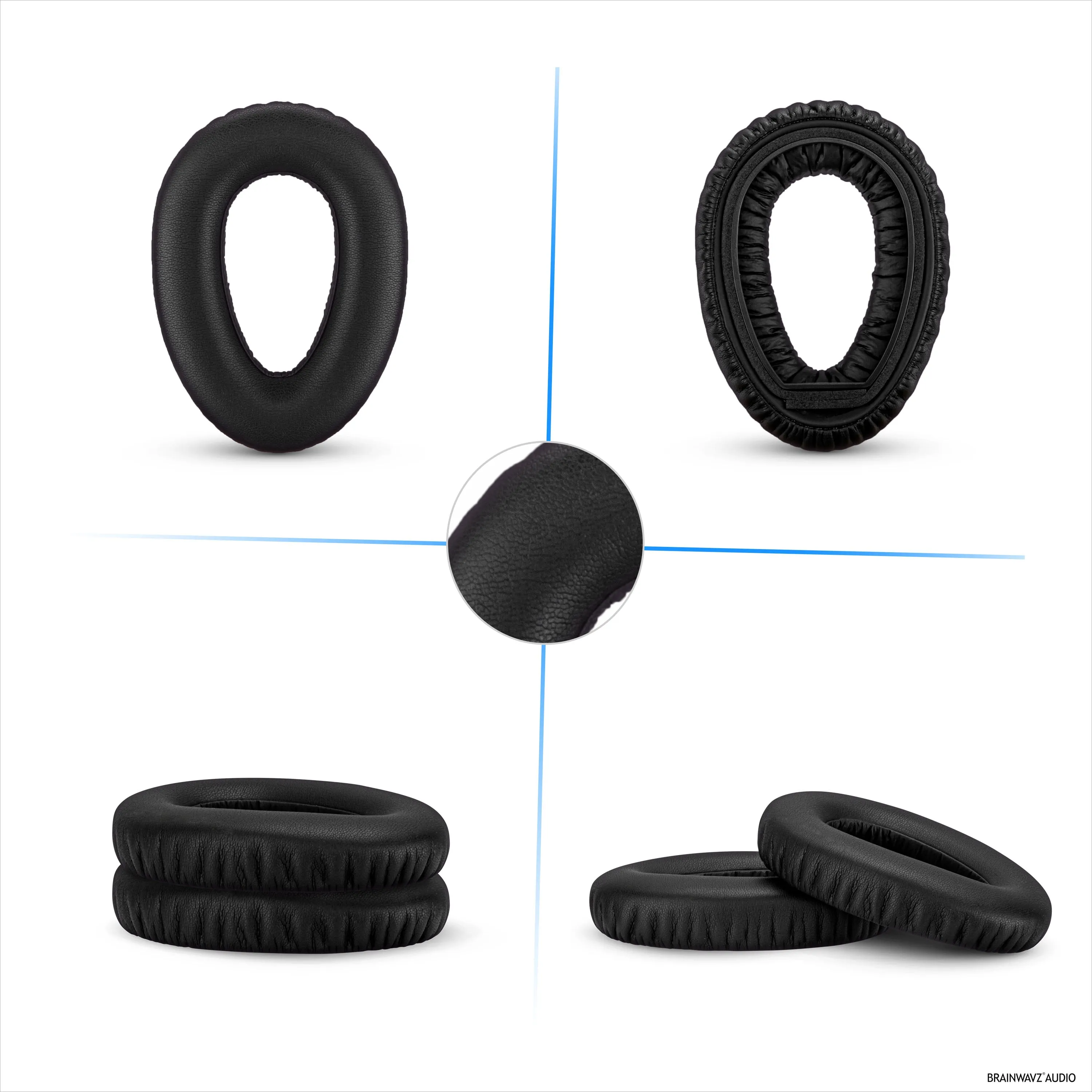 Replacement Earpads for Sennheiser PXC480, PXC550, PXC 550-II, MB660 UC, MB 660 MC Headphones, Soft PU Leather Cushions, Easy & Quick Installation