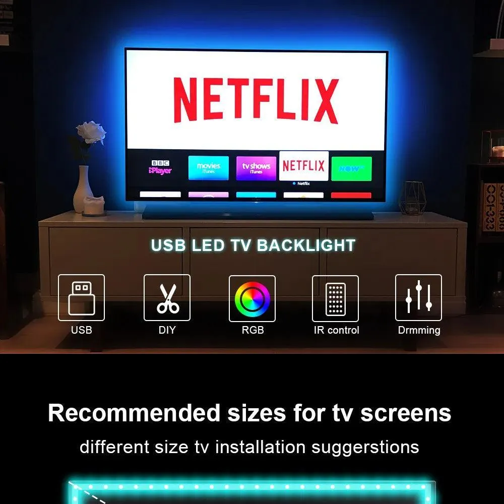 RGB LED Strip Lights: Ambient Lighting with Music Sync & Smart Control