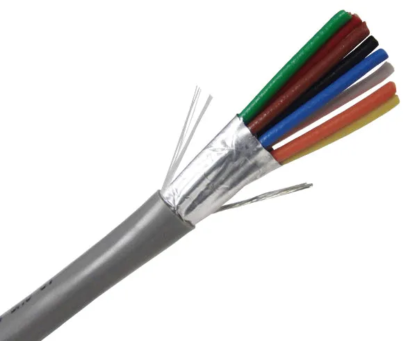 Riser (CMR) Shielded Stranded Cable, 18/8 AWG, CL3R Rated, 1000ft, Gray