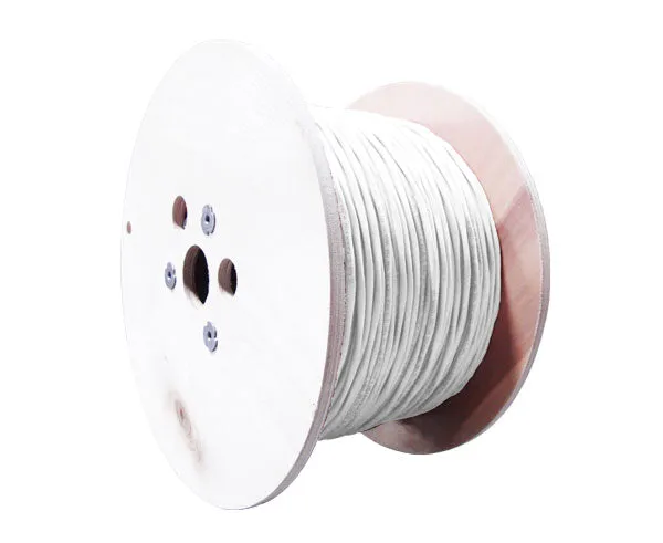 Security Alarm Cable - Plenum (CMP) - 22/6 AWG, CL3P, Stranded (7 Strand), Shielded, 1000ft, White