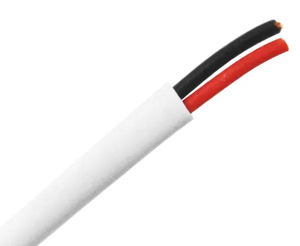 Security Alarm Cable: Riser (CMR) - 22/2 CL2R, Stranded (7 Strand), Unshielded, 1000ft, White