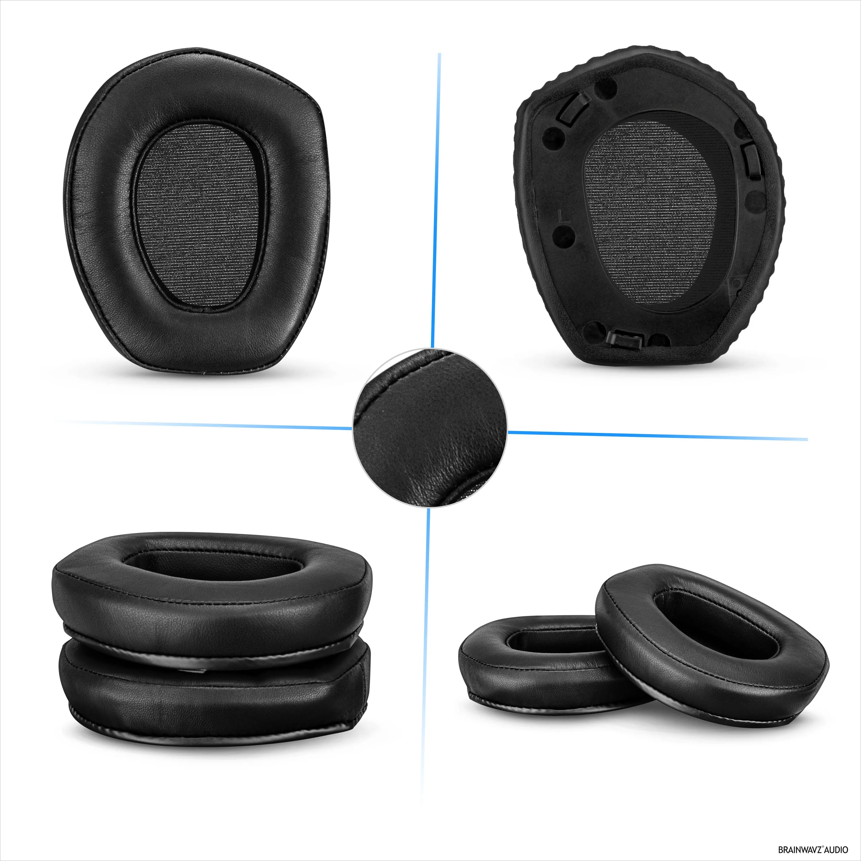 Sheepskin Earpads for SENNHEISER RS165, RS175, RS185 & RS195 Headphones - High Quality, Soft Real Leather & Memory Foam Ear Pad, HDR165, HDR175, HDR185, HDR195