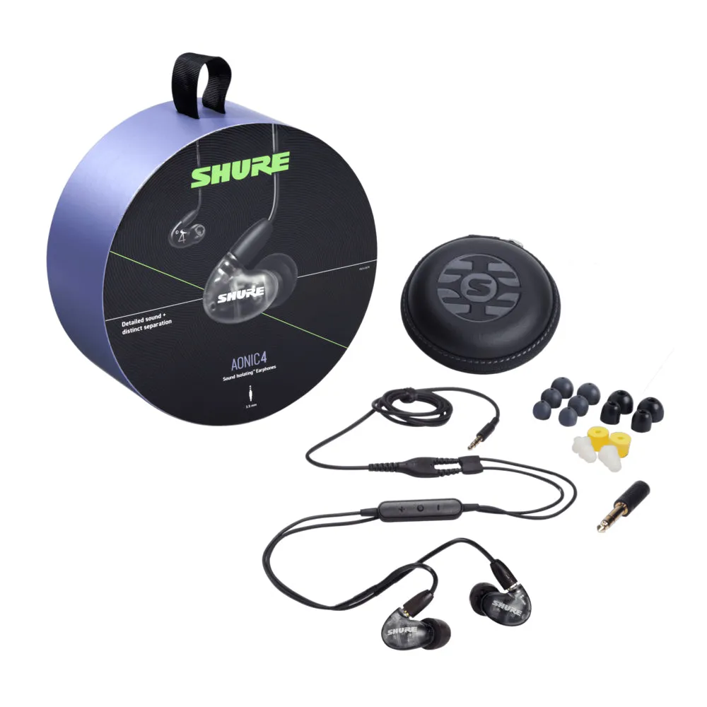 Shure AONIC 4 Wired Sound Isolating Earphones with Remote   Mic