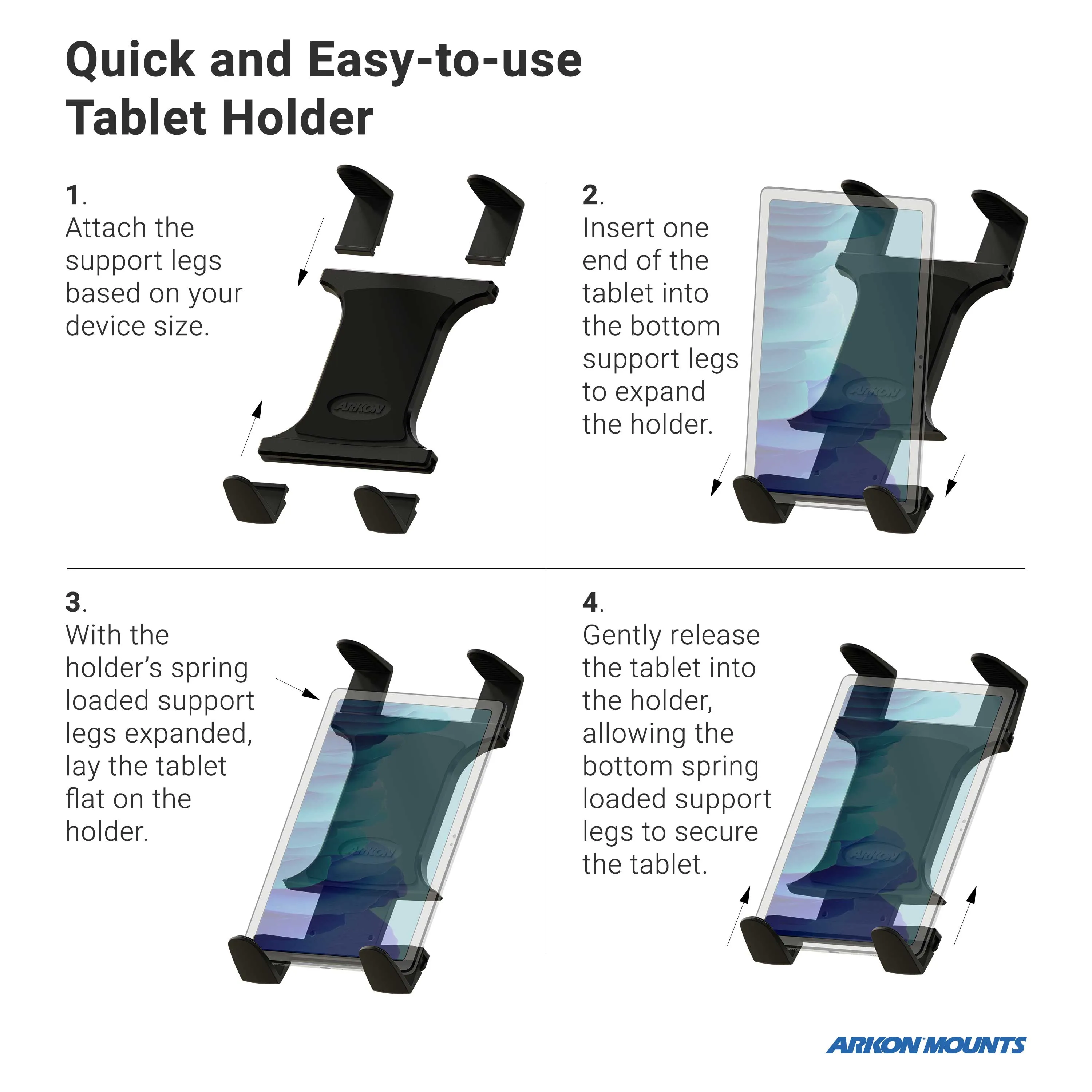 Slim-Grip® Holder with Clamp Mount