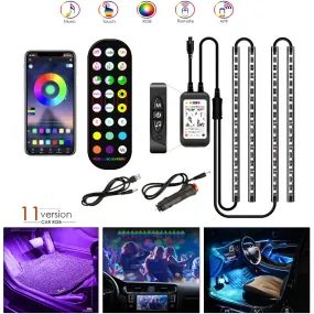 Styling Decorative Lamp LED Car Interior Light Waterproof Ambient Lamp Of Wireless Remote Music Control Car RGB Strip Lights