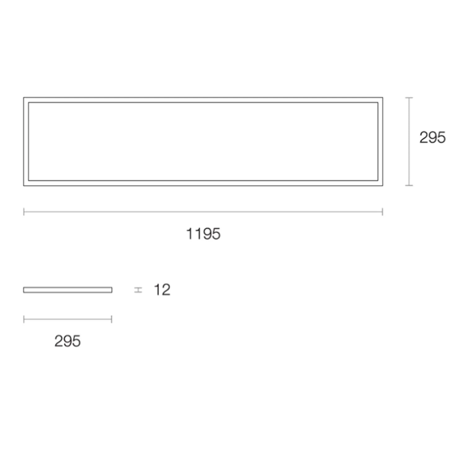 Triled Panel Light in White 1195mm x 295mm