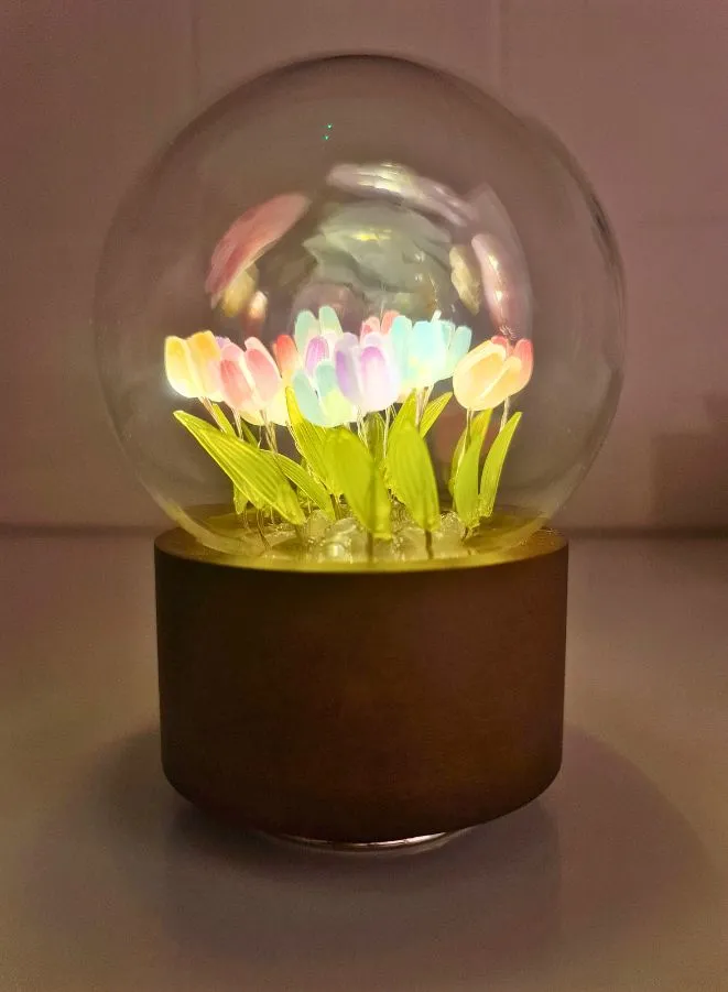 Tulip Decorative Light Ornaments LED Atmosphere Lamp & Music Box