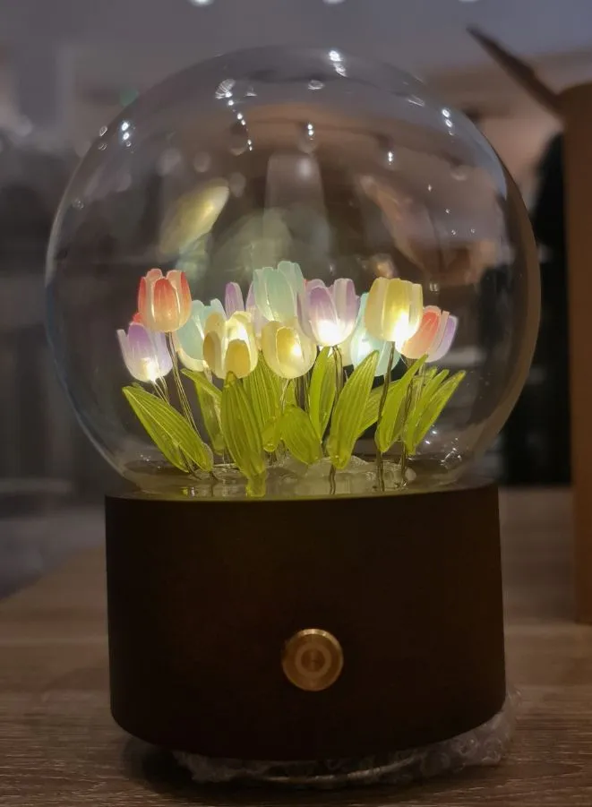 Tulip Decorative Light Ornaments LED Atmosphere Lamp & Music Box