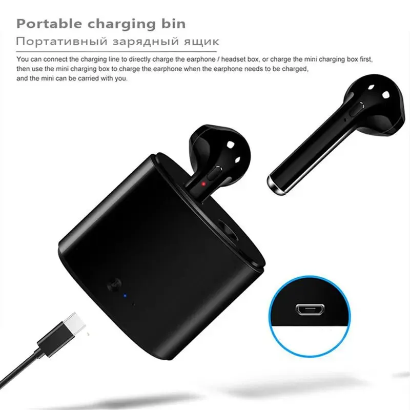 Valdus earphone i7s fone de ouvido audifonos auriculares bass waterproof bt 5.0 mini wireless earbuds tws for mobile phone