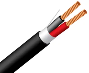 Water Block - Communication Cable - Sun Resistant Direct Burial, CL3/FPL Rated, 16/2 AWG Stranded (7), Unshielded, 1000 Ft, Black