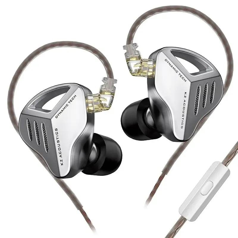 ZVX Silver Dynamic HIFI Bass Earbuds In-Ear Monitor Headphones NO-MIC Earphones